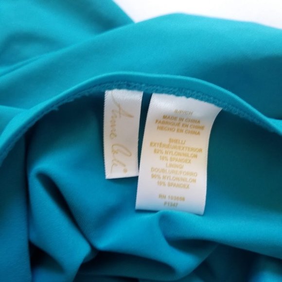 Anne Cole Signature Twist Front Shirred Bandeukini Swim Top Size Small - Picture 9 of 9